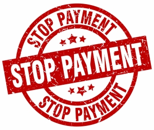 Stop payment stamp